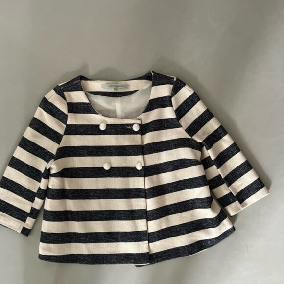 Striped Blazer with Pearl Detail - Picture 7 of 14